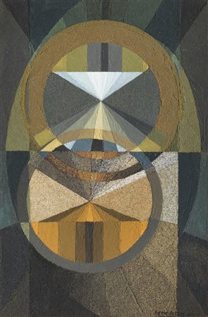 Enzo Benedetto PROSPETTIVE SPAZIALI N.4 tecnica mista su tavola, cm 46x30...