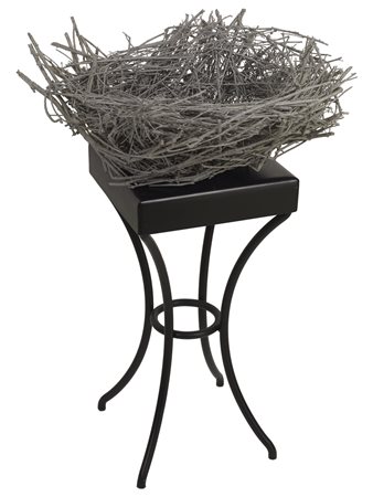 Maura Banfo HOME alluminio e ferro, cm 22x62x67, base cm 71x35x35 eseguito...