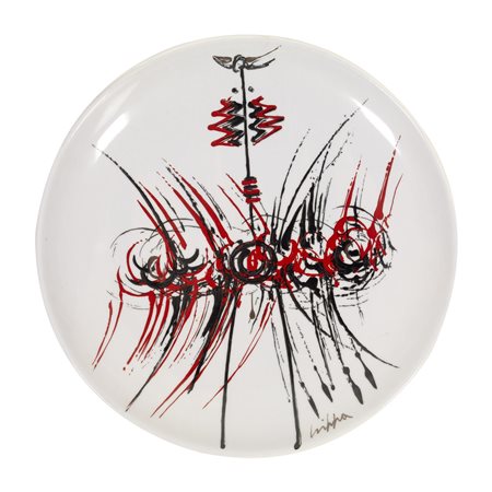 Roberto Crippa TOTEM 1950 ceramica invetriata, diametro cm 41; es. p.a su 20...