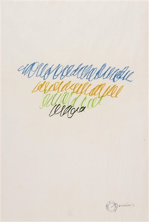 Ettore Sordini COMPOSIZIONE pastello su carta, cm 62x46,5 firma e timbro...