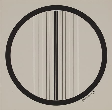 Horacio Garcia Rossi SENZA TITOLO china su carta, cm 40x40 firma e data...