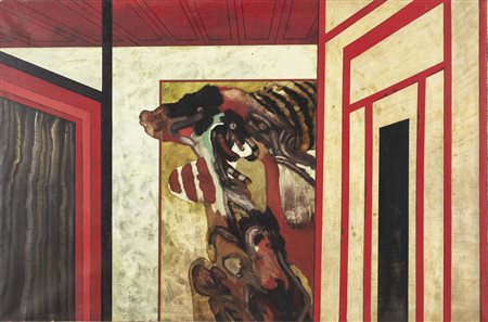 Guido Biasi INTERNO MAGICO olio su tela, cm 80x120 firma e data sul retro:...