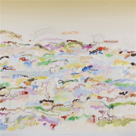 Luca Alinari ARCHETIPO smalti, acrilici e tecnica mista su tela, cm 100x100...