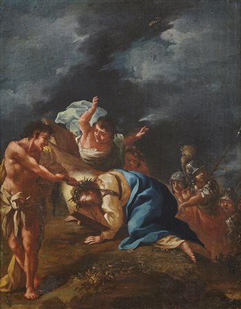 ARTISTA DEL XVII SECOLO  Scena della Via Crucis.