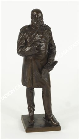 Johannes Boese 1856-1917 "Guglielmo I di Germania" h. cm. 32 - scultura in...