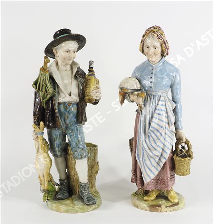 U. Lucchesi e Manifattura di Doccia: lotto di 2 portafiori da tavolo in...