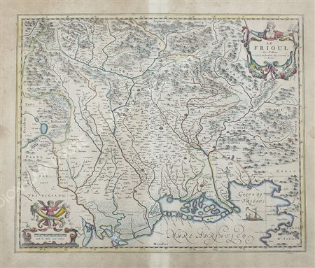 "Le Frioul" cm. 55x62 - carta geografica C. Mortier