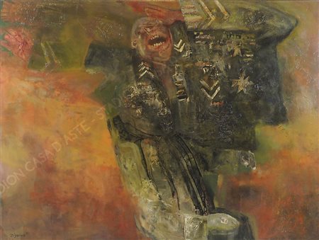 Giuseppe Zigaina Cervignano 1924-2015 "Generale all'assalto" (1960) cm....