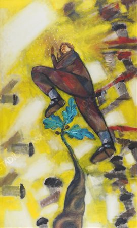 Zivko Marusic 1945 "Ragazza distesa" cm. 165x100 - olio su tela