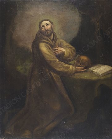 Maestro del XVIII secolo "San Francesco" cm. 100x80 - olio su tela foderata