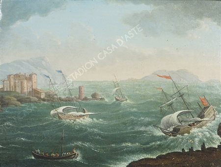 Ambito di Tommaso Ruitz Attivo alla metà del XVIII secolo "Marina con...