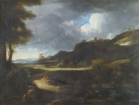 Gaspard Dughet (attr.) 1615-1675 "Dopo la tempesta" cm. 75x98 - olio su tela...
