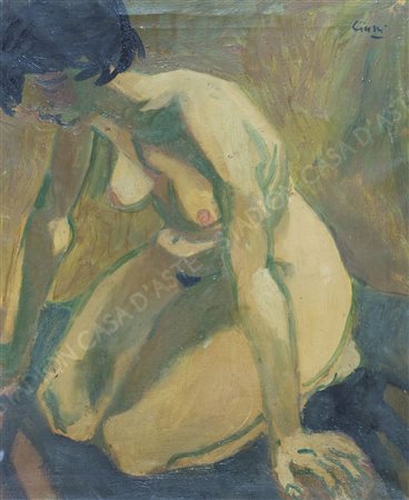 Carlo Ciussi 1930-2012 "Nudo femminile" cm. 59x48 - olio su tela Firmato alto...