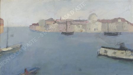 Anton Zoran Music Gorizia 1909-2005 "Veduta di Venezia" cm. 34x58 - olio su...
