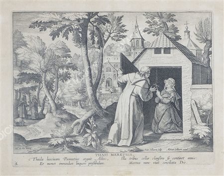 Collaert "Thaix Meretrix" cm. 20x28 - incisione