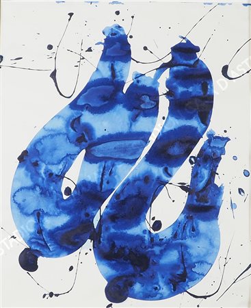 Sam Francis 1923-1994 "Untitled" (1985) cm. 48x39 - acrilico su carta Al...