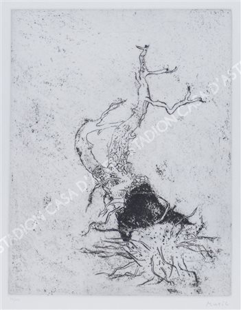 Anton Zoran Music Gorizia 1909-2005 "Albero secco" cm. 50x40 (45x35) -...