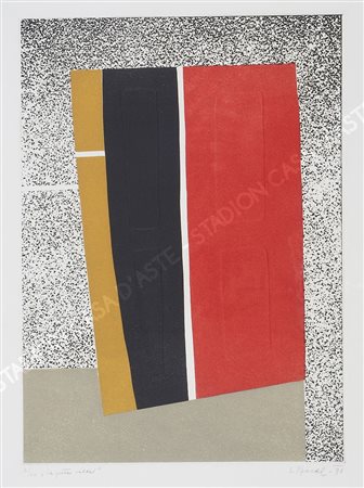 Luigi Spacal Trieste 1908-2000 "La porta rossa" cm. 70x50 - incisione a...