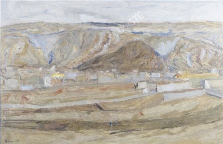 Gianni Brumatti Trieste 1901-1988 "Valle di Longera" cm. 55x85 - olio su...