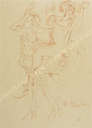 Marcello Mascherini Udine 1906-Trieste 1983 "Chimera" cm. 39x29 - pennarello...