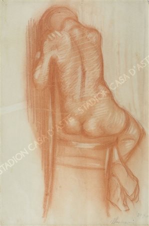 Marcello Mascherini Udine 1906-Trieste 1983 "Nudo di schiena" cm. 49x32 -...