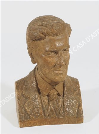 Ruggero Rovan 1877-1965 "Flaminio Cavedali" h. cm. 46 - scultura in gesso...