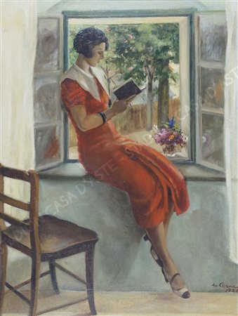 Argentina Cerne Trieste 1902-Milano 1974 "Memorie sul davanzale" cm. 60x45 -...