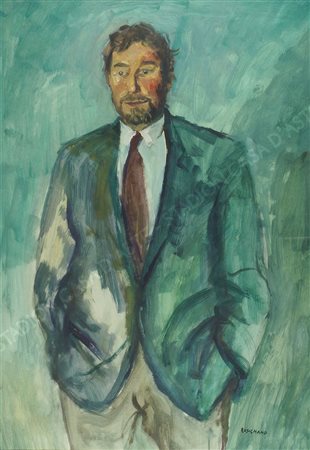 Livio Rosignano Pinguente (Pola) 1924-2015 "Ritratto con la cravatta" cm....