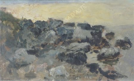 Guido Grimani Trieste 1871-1933 Lotto di 2 opere ad olio raffiguranti...