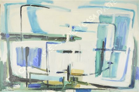 Nino Perizi Trieste 1917-1994 "Grande composizione" cm. 100x150 - olio su...