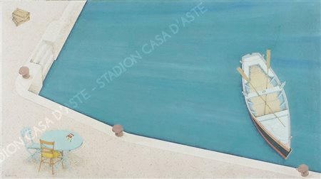 Marino Sormani Trieste 1926-1996 "Pacchetti di sigarette" cm. 45x80 - olio su...