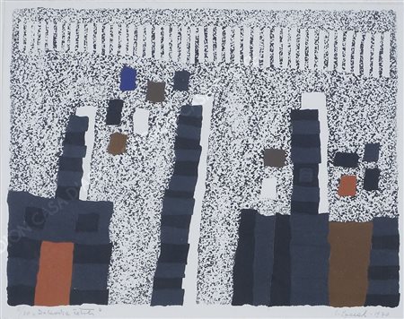 Luigi Spacal Trieste 1908-2000 "Officina" cm. 43x55 - incisione a colori...