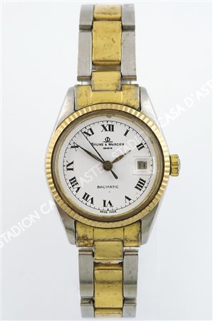 Orologio da polso da donna in oro bianco e giallo, Baume & Mercier
