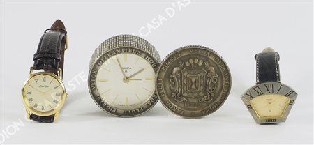 Lotto di 3 orologi: due da polso e uno da comodino.