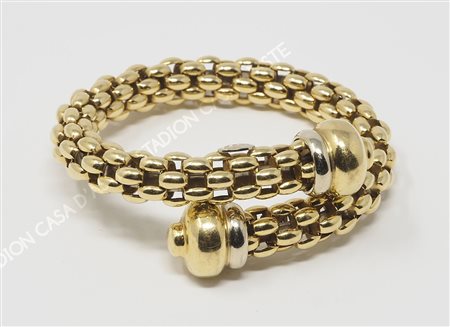 Bracciale a molla in oro giallo, Fope