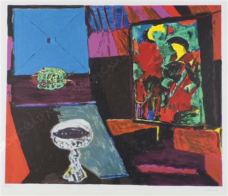 Bruno Cassinari Piacenza 1912-Milano 1992 "Natura morta" cm. 50x70 -...