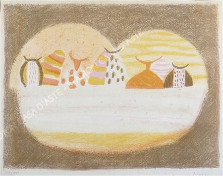 Anton Zoran Music Gorizia 1909-2005 "Cavallini" cm. 41x52 - litografia a...