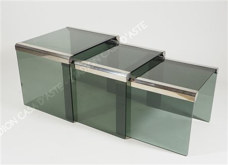 Gallotti & Radice: servomuto composto da 3 tavolini. Disegno di P. Gallotti,...