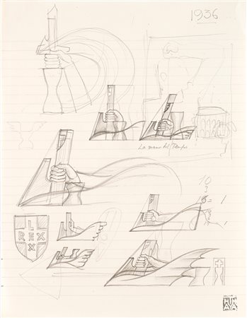 Thayaht (Firenze 1893-Marina di Pietrasanta 1959)  - La mano del tempo, 1936