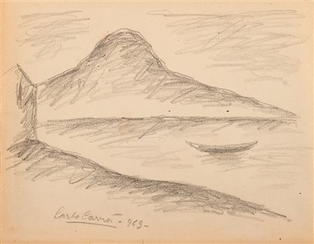 Carlo Carrà (Quargnento 1881-Milano 1966)  - Marina, 1963