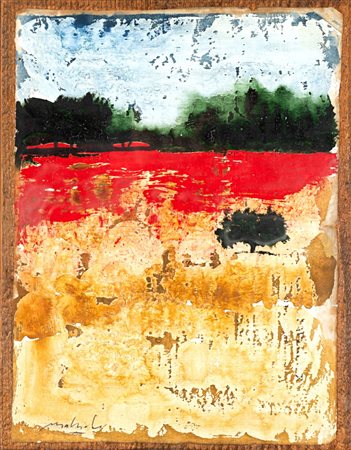 Carlo Mattioli (Modena 1911-Parma 1994)  - Albero nel campo