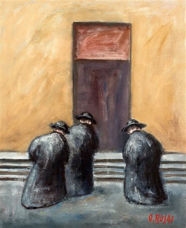 Ottone Rosai (Firenze 1895-Ivrea 1957)  - Pretini, around 1956