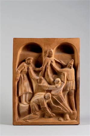 Arturo Martini (Treviso 1889-Milano 1947)  - Via Crucis - Stazione I - Gesù schernito, 1926/1927