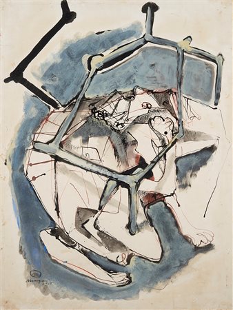 Luciano Minguzzi (1911-2004)  - Cane fra le canne, 1965