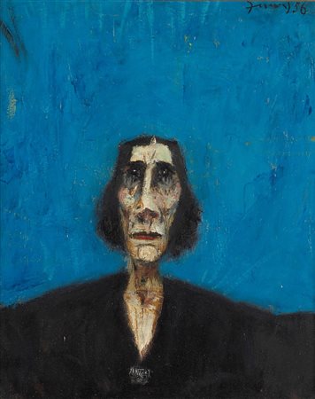 Gianfranco Ferroni (Livorno 1927-Bergamo 2001)  - Ritratto di mia madre, 1956