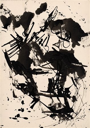 Emilio Vedova (Venezia 1919-Venezia  2006)  - 6 disegni a china per papeles de son armadans n. 4/6, 1960