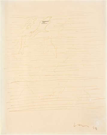 Lucio Fontana (Rosario 1899-Varese 1968)  - Concetto spaziale, 1958