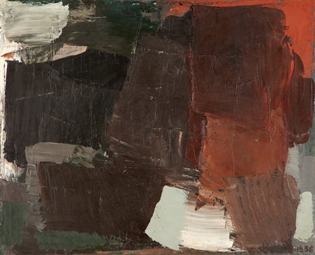Alfredo Chighine (Milano 1914-Pisa 1974)  - Forma rosa su grigio, 1956