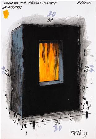 Fabrizio Plessi (Reggio Emilia 1940)  - Progetto per Paazzo Fortuny In Finitum, 2009