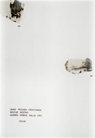 Emilio Isgrò (Barcellona Pozzo di Gotto 1937)  - Quae pecunia, 1974